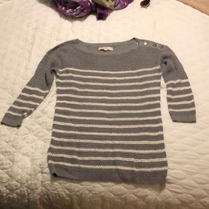 Grey and white sweater